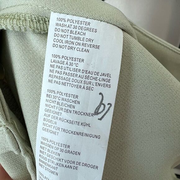 Nasty Gal high waisted pleated trousers green size 4 - Picture 12 of 12